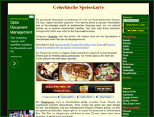 Tablet Screenshot of griechische-speisekarte.de
